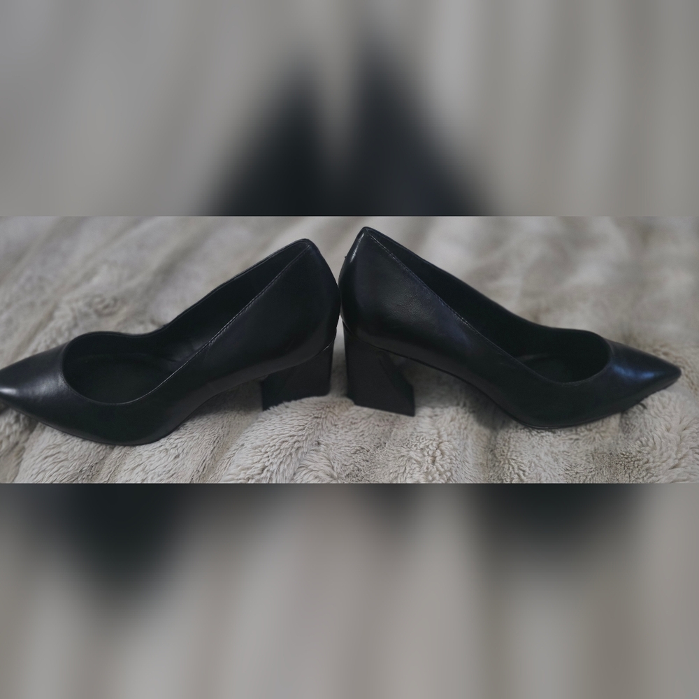 Elegant Black Block Heel Pumps